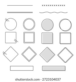 Un conjunto de varios materiales decorativos simples