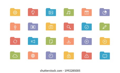 A set of various simple icons for files and folders that can be used for business and other purposes.
There are icons for photos, videos, music, documents, and many other types of data.