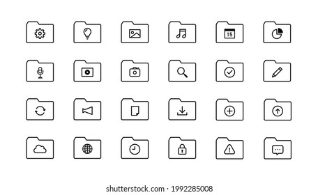 A set of various simple icons for files and folders that can be used for business and other purposes.
There are icons for photos, videos, music, documents, and many other types of data.