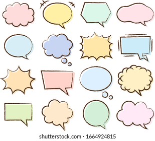 Set of various speech bubbles.