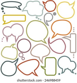 Set of various  speech bubbles 