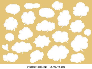 A set of various speech bubbles