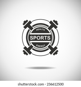 Set of various sports and fitness logo emblem graphics and icons. Shop sport products