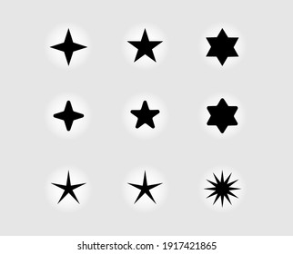 set of various Star shape icons vector image