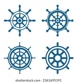 A set of various steering wheels