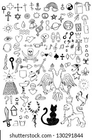 Set of various symbols