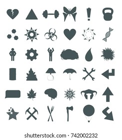 Set of various symbols and icons for web and eCommerce