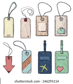 Set of various tags. vector illustration