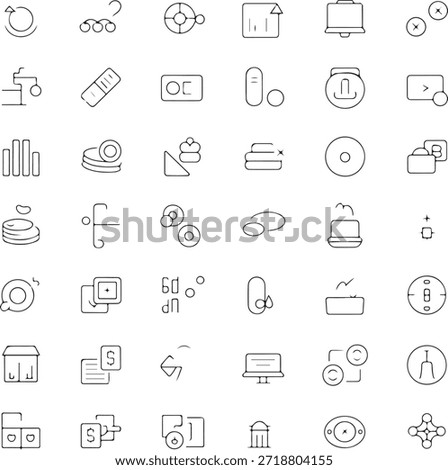 Set of Various Tech minimalist line art Icons
