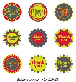 Set of various Thank You graphics 