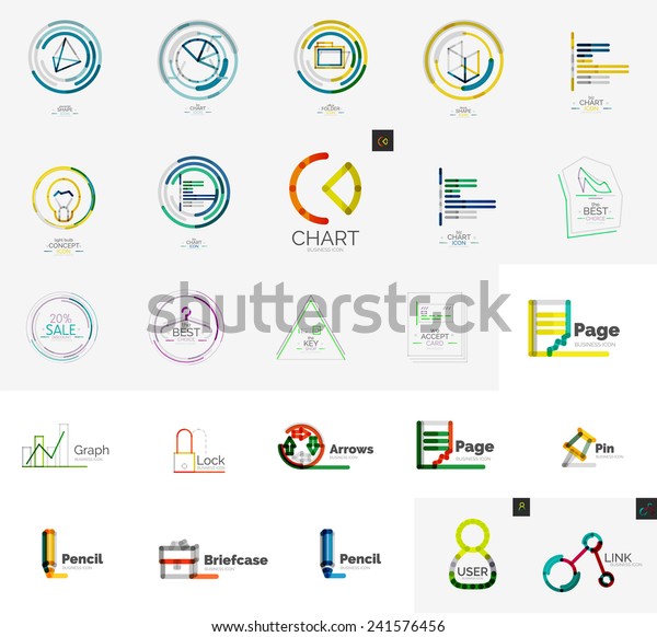 Set Various Universal Company Logos Letters Stock Vector (Royalty Free ...