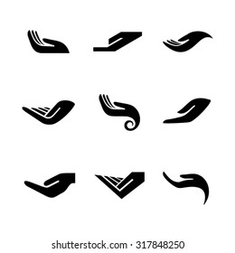 Set of various vector hands