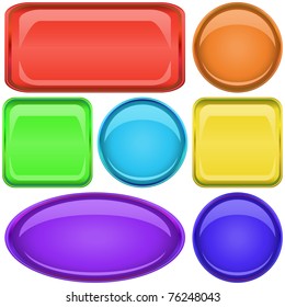 Set various vector icons, buttons different forms