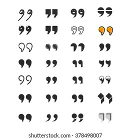 Set of various vector quotation marks