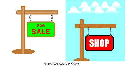 Set of Various Vector Real Estate Signs - Blank, For Sale By Owner, For Sale, For Rent and For Lease....