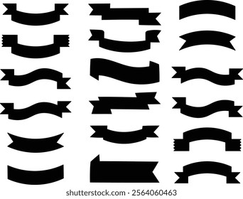 A set of various vector ribbons