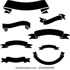 A set of various vector ribbons