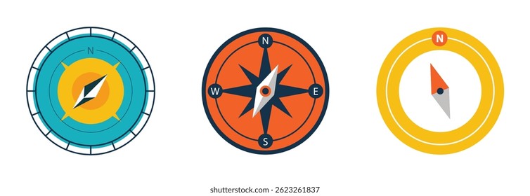 Set Various vintage marine compasses
