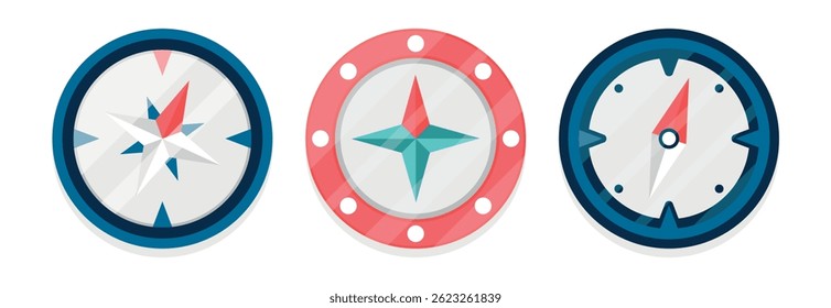 Set Various vintage marine compasses