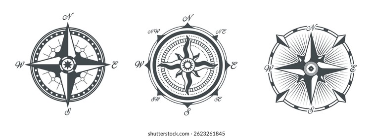 Set Various vintage marine compasses