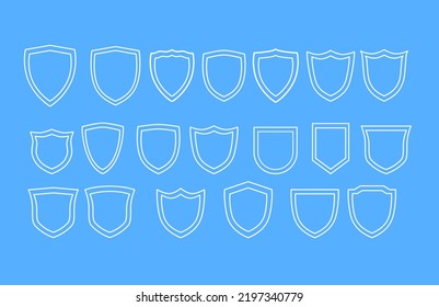 Set of various vintage shield icons