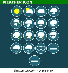 Set of various weather icons for weather forecast design