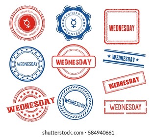 Set of various Wednesday stamps