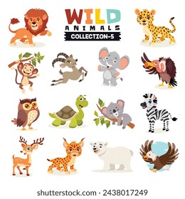 Set Of Various Wild Animals