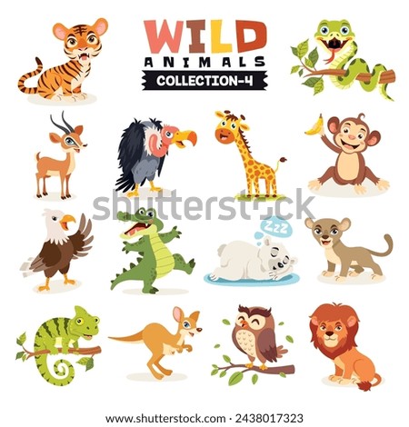 Set Of Various Wild Animals