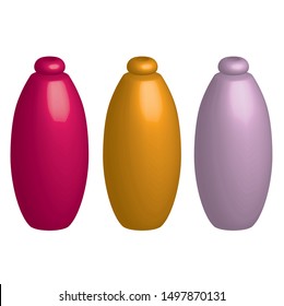 set of vases isolated on white background