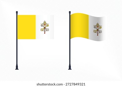 Conjunto de banderas del Vaticano aisladas para la celebración del Día de la Independencia
