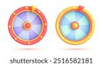 Set vector 3d icon isolated on white background. Game icon. Wheel of fortune, roulette. Vector illustration for postcard, icons, poster, banner, web, design, arts