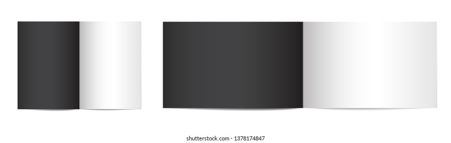 Set of Vector 3d opened notebooks. Copybooks. Notebooks mock up for your design