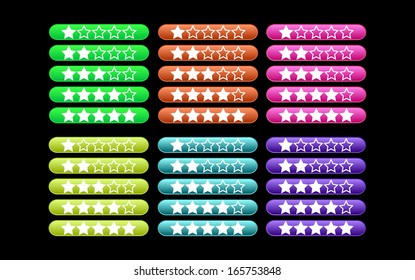 Set of vector 5 rating stars