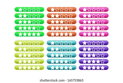 Set of vector 5  rating stars