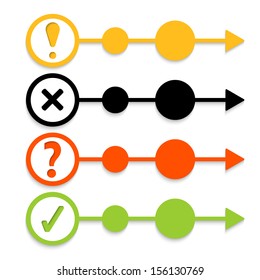 set vector abstract arrows and marks