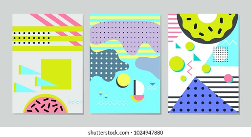 set of vector abstract background templates 