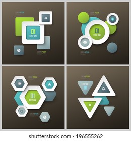 Set of vector abstract backgrounds