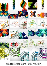 Set of Vector Abstract Backgrounds, Brochures or Flyer Templates