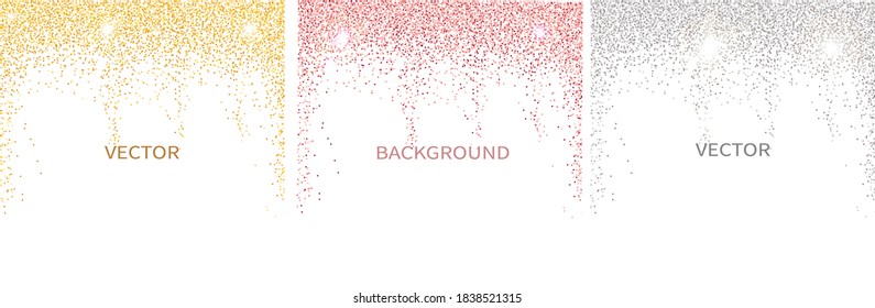 Set of vector abstract backgrounds with copy space for text.Suitable for social media posts, mobile apps, banners design and web/internet. Glitter style. square flyer.