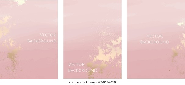 Conjunto de fondos vectoriales abstractos con oro