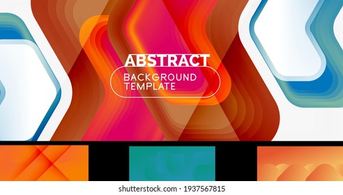 Set of vector abstract backgrounds. Various design templates