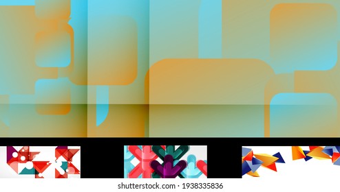Set of vector abstract backgrounds. Various design templates