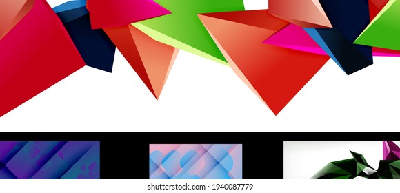 Set of vector abstract backgrounds. Various design templates
