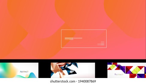 Set of vector abstract backgrounds. Various design templates
