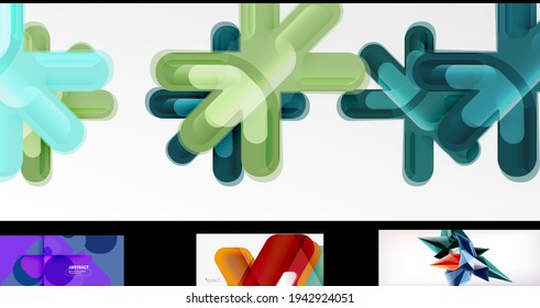Set of vector abstract backgrounds. Various design templates
