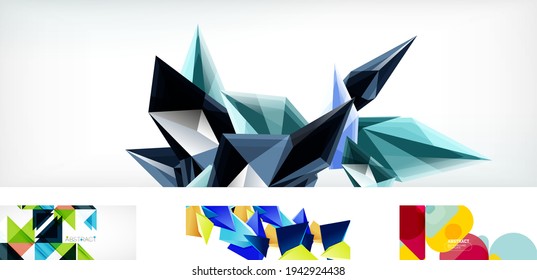 Set of vector abstract backgrounds. Various design templates
