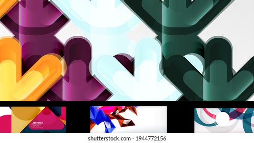 Set of vector abstract backgrounds. Various design templates