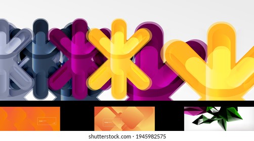 Set of vector abstract backgrounds. Various design templates