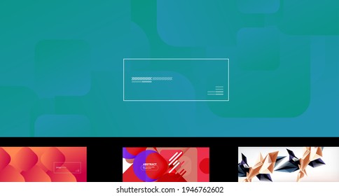 Set of vector abstract backgrounds. Various design templates